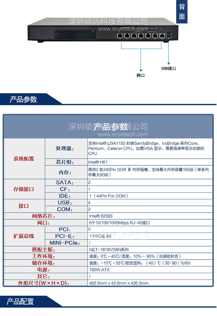 研祥1U上架主流網(wǎng)絡應用平臺NPC-8118-03