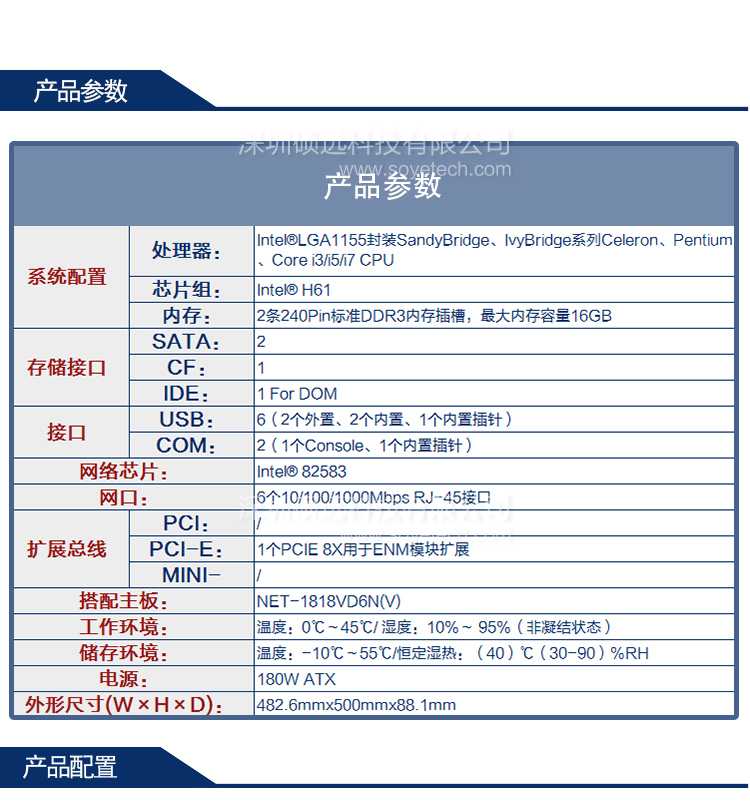 研祥2U主流網(wǎng)絡(luò)應(yīng)用平臺，H61芯片 NPC-8218