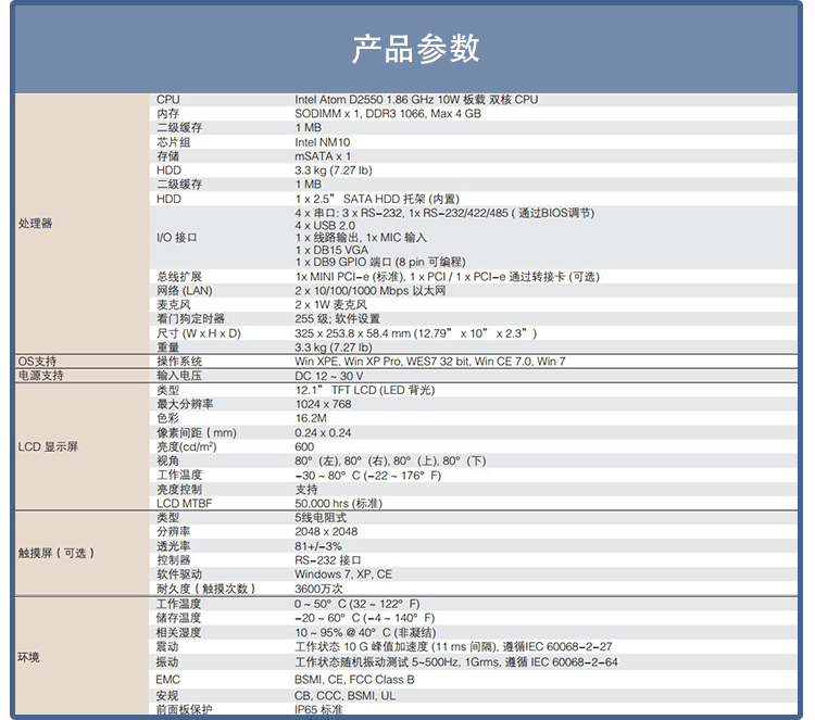 全新研華 嵌入式無風(fēng)扇工業(yè)平板電腦 無噪音低功耗 PPC-3120