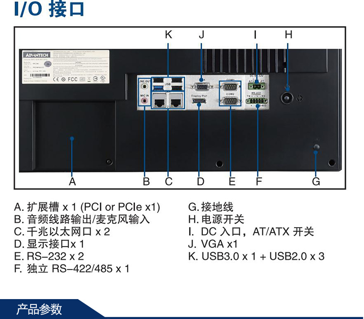 全新研華 嵌入式無風扇工業(yè)平板電腦 無噪音低功耗 PPC-3190