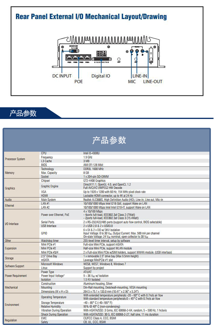 全新研華無風(fēng)扇嵌入式工控機 車載應(yīng)用 ARK-2151S