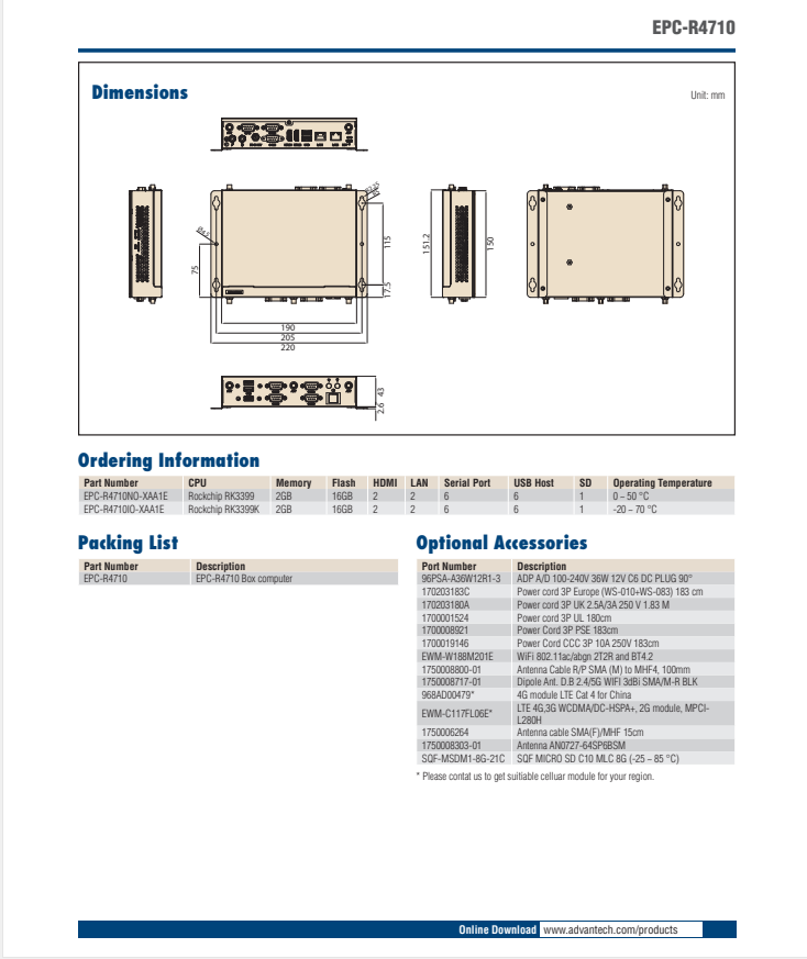 研華EPC-R4710 Rockchip RK3399 嵌入式工控機(jī)，