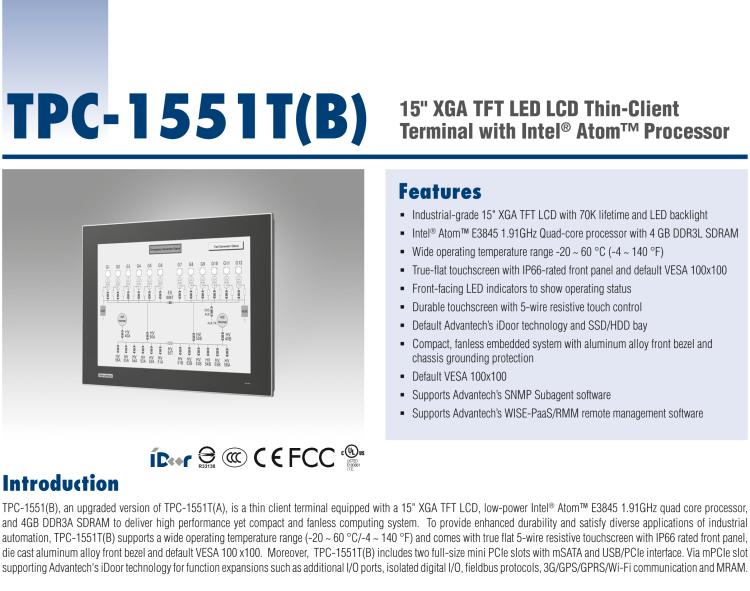 研華SRP-IFS200-M15AG 15寸 XGA TFT 液晶顯示器工業(yè)信息終端平板電腦，搭配英特爾? 凌動(dòng)? 處理器