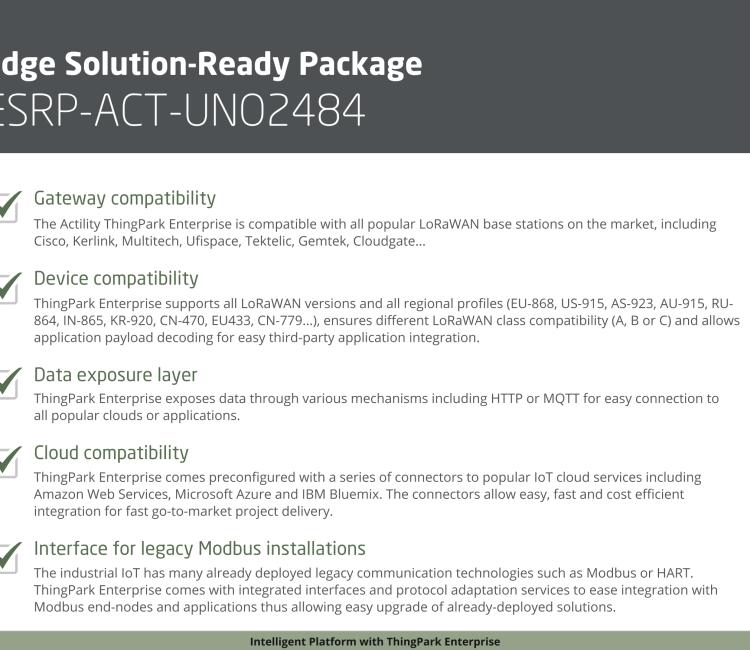 研華ESRP-ACT-UNO2484 Embedded automation computer with a preinstalled version of Actility ThingPark Enterpirse