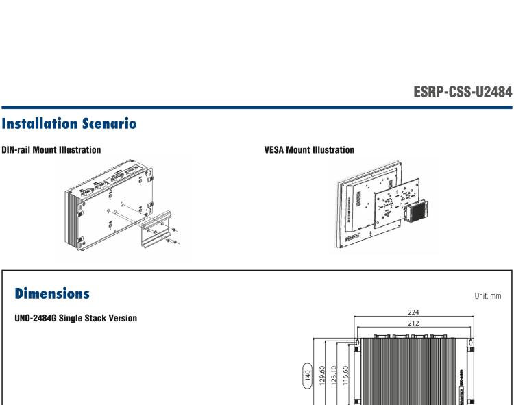 研華ESRP-CSS-U2484 Intel? Core? i5 Modular Compact Embedded Box PC with Azure IoT Edge and WISE-EdgeLink