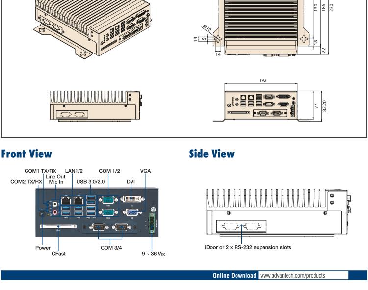 研華MIC-7700 Intel? 第六代/第七代 Core i 臺(tái)式機(jī)處理器緊湊型無(wú)風(fēng)扇系統(tǒng)