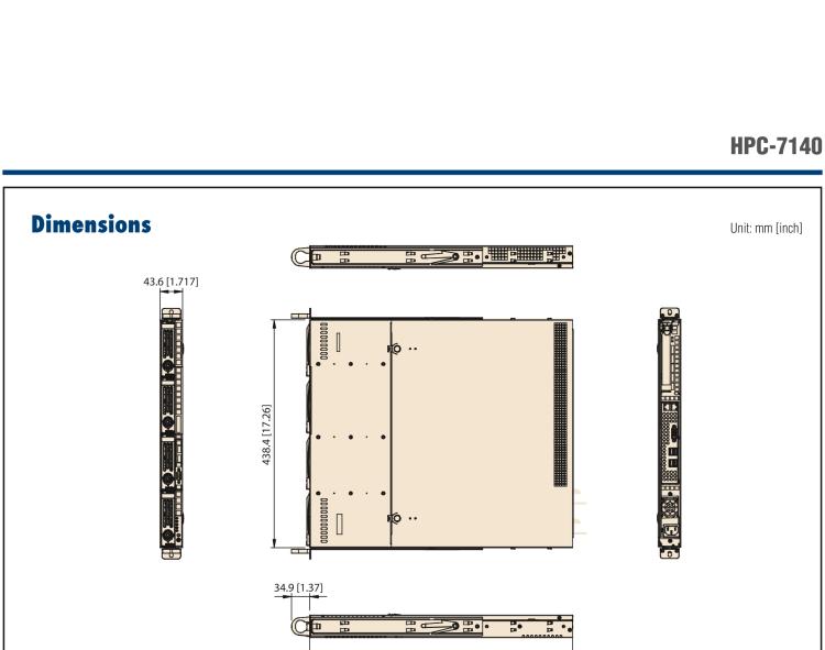 研華HPC-7140 1U 機(jī)架式服務(wù)器機(jī)箱，適用于 MicroATX/ATX 服務(wù)器主板，支持4個(gè)3.5"熱插拔盤位，1個(gè)全長/半長PCI-E x16擴(kuò)展插槽