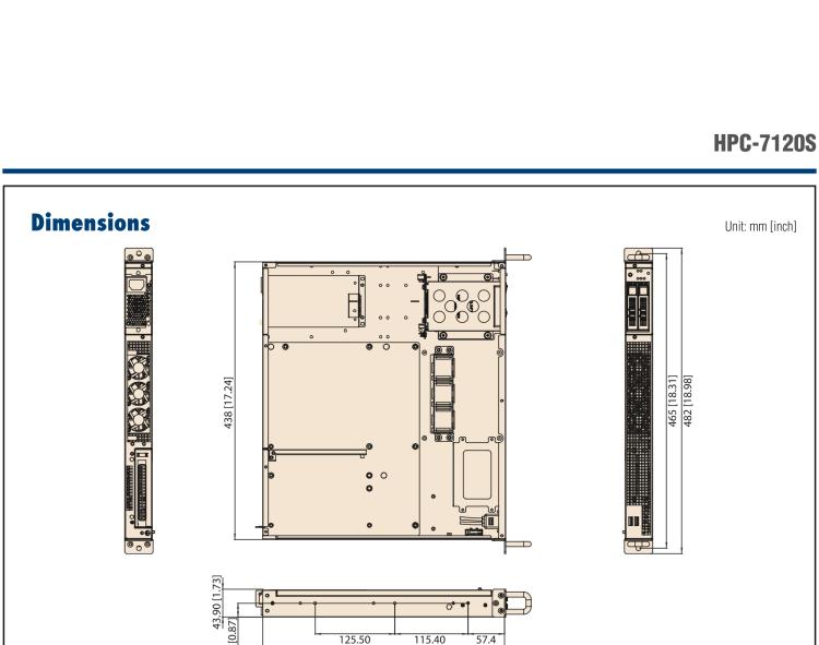 研華HPC-7120S 1U 上架式服務(wù)器短機箱，適用Micro ATX/ATX 服務(wù)器主板，支持1*全高/半長PCIe x16擴展插槽