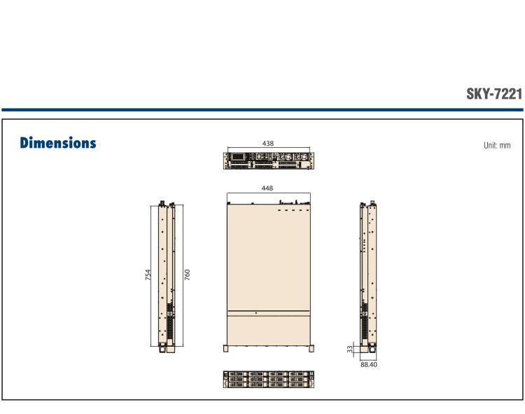 研華SKY-7221 2U High Performance Rackmount Server with Intel Xeon Scalable Processor Family