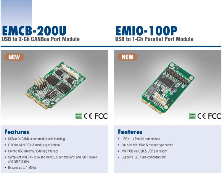 研華EMIO-100P 并行模塊，1 路，USB I/F