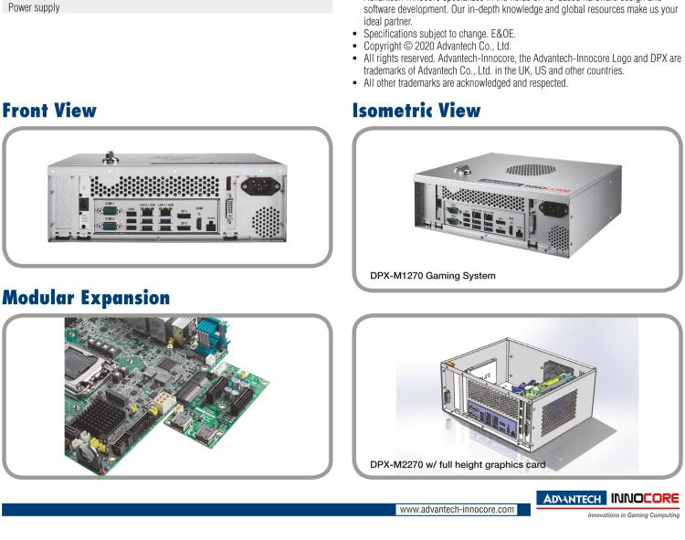 研華DPX-M1270 Intel? 8th & 9th Generation Core?-i7/i5/i3 Embedded Multi-media Gaming System