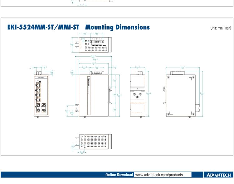 研華EKI-5524MMI 2光4電百兆ProView(組態(tài))系列工業(yè)以太網(wǎng)交換機(jī)(包含單模/多模、SC/ST接口)