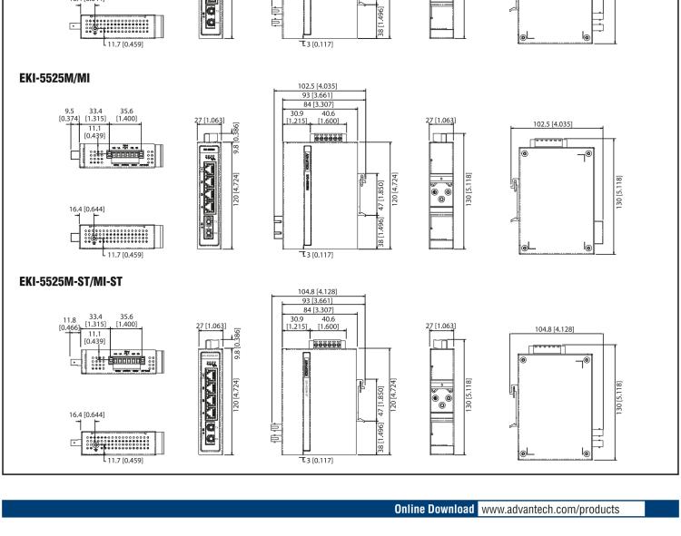 研華EKI-5525SI 1光4電百兆ProView(組態(tài))系列工業(yè)以太網(wǎng)交換機(jī)（包含單模/多模、SC/ST接口）