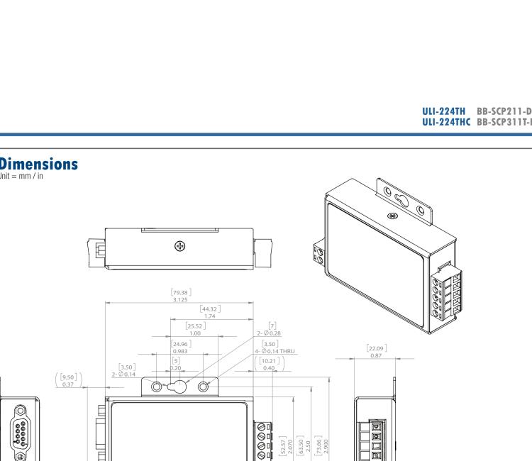 研華BB-485DRCI-PH ULI-224TE 重型工業(yè) RS-232 至 RS-422/485 隔離轉(zhuǎn)換器