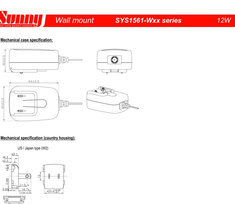 研華BB-RPS-v2-WR2-US Wall Power supply, ICR-32xx, v2, US plug