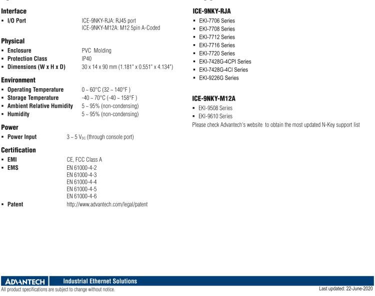 研華ICE-9NKY-RJA Automatic backup and restoration configuration tool for managed switches