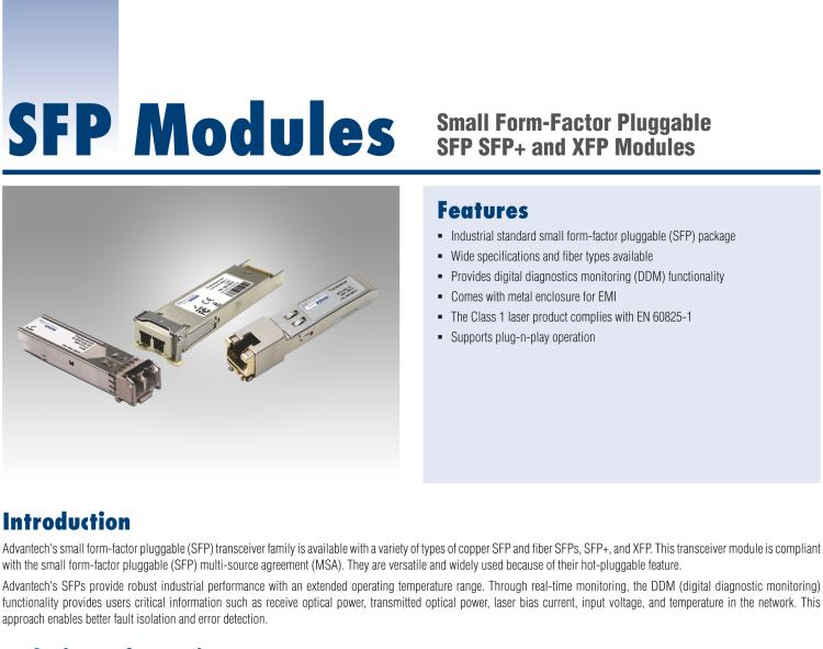 研華SFP-GSM-30K IE-SFP/1250-ED，單模1310/ PLUS-LC 30km（也被稱為BB-808-38203)