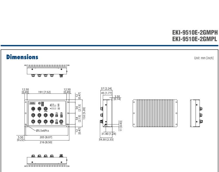 研華EKI-9510E-2GMPL 10個(gè)百兆M12 POE端口網(wǎng)管EN50155交換機(jī)， 支持24/48 VDC供電