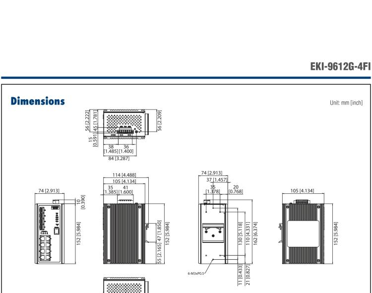 研華EKI-9612G-4FI 8GE+4G SFP 三層網(wǎng)管型以太網(wǎng)交換機(jī)，-40～75℃