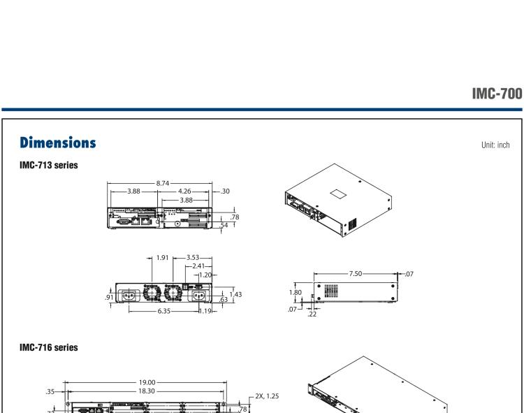 研華IMC-713-AC-US Managed Modular 3-slot Media Converter Chassis, AC Power (also known as MediaChassis 850-10949-AC)