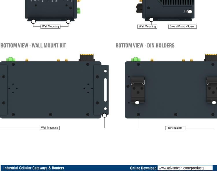 研華ICR-4461W3S ICR-4400, GLOBAL, NAM, 5x Ethernet, 1x RS232, 1x RS485, CAN, PoE PSE+, Wi-Fi, SFP, USB, SD, Without Accessories