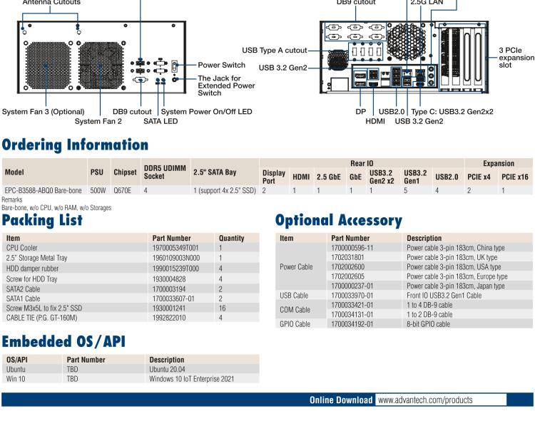 研華EPC-B3588 適配Intel 第12代 Core i 系列處理器，搭載Q670E芯片組?？纱钆銷VIDIA? RTX-A4500顯卡。3U高度，提供高端圖像處理應(yīng)用的解決方案。