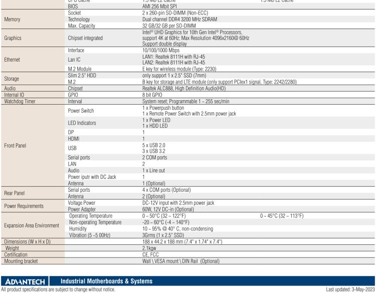 研華EPC-T4218 適配Intel 第8代 賽揚/凌動系列處理器。1U超薄高度，無風扇系統(tǒng)，性能強勁，性價比高。