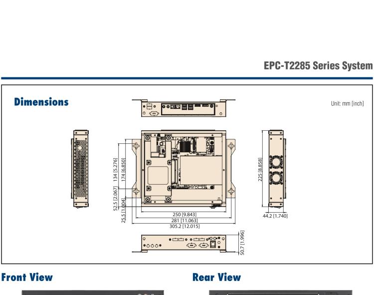 研華EPC-T2285 適配Intel? 第6/7代 Core? i 系列處理器，搭載H110芯片組。1U超薄高度，性能強勁。