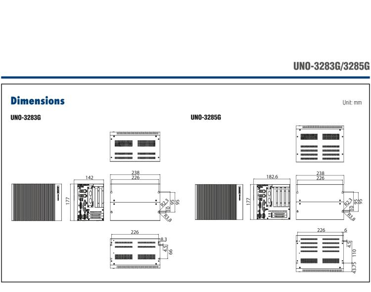 研華UNO-3285G 高效能嵌入式無風(fēng)扇工業(yè)電腦，搭配Intel? Core? i 處理器，4×PCI(e) 擴(kuò)展槽, 2×GbE, 2×mPCIe, HDMI, DVI-I