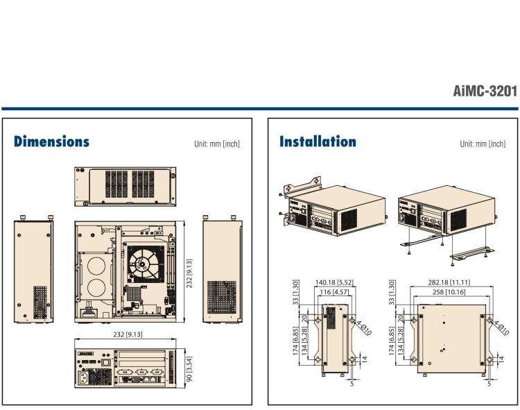 研華AIMC-3201 智能微型計(jì)算機(jī)，支持英特爾酷睿? i7/i5/i3 CPU，H81芯片組, 2個擴(kuò)展槽, 250W 80Plus 電源