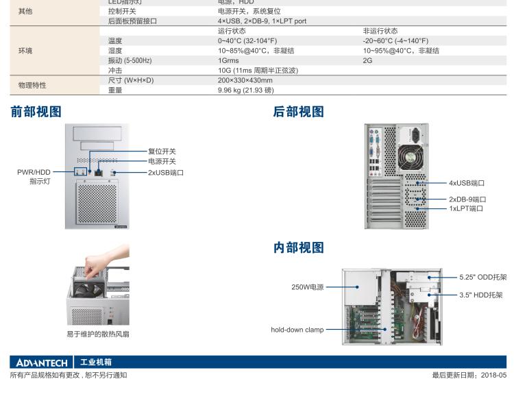 研華IPC-900 經(jīng)典款壁掛式機箱，支持ATX/uATX母板