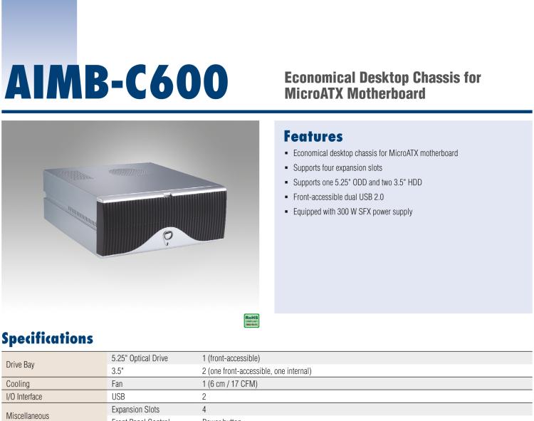 研華AIMB-C600 經(jīng)濟(jì)型臺(tái)式機(jī)箱，用于MicroATX 母板