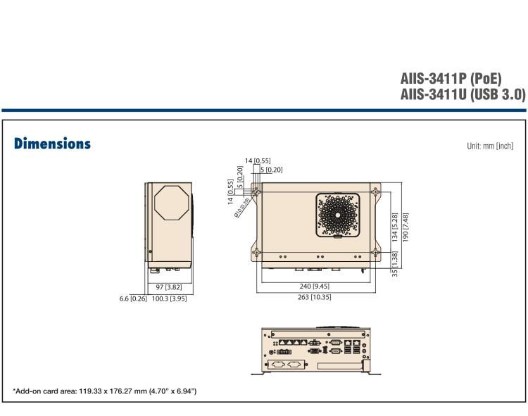 研華AIIS-3411 緊湊型視覺系統(tǒng)，支持Intel? 第10代 Core i CPU, 4路攝像頭支持 GigE PoE或 USB 3.0接口, PCIe擴(kuò)展槽, 支持4路光源和隔離DIO