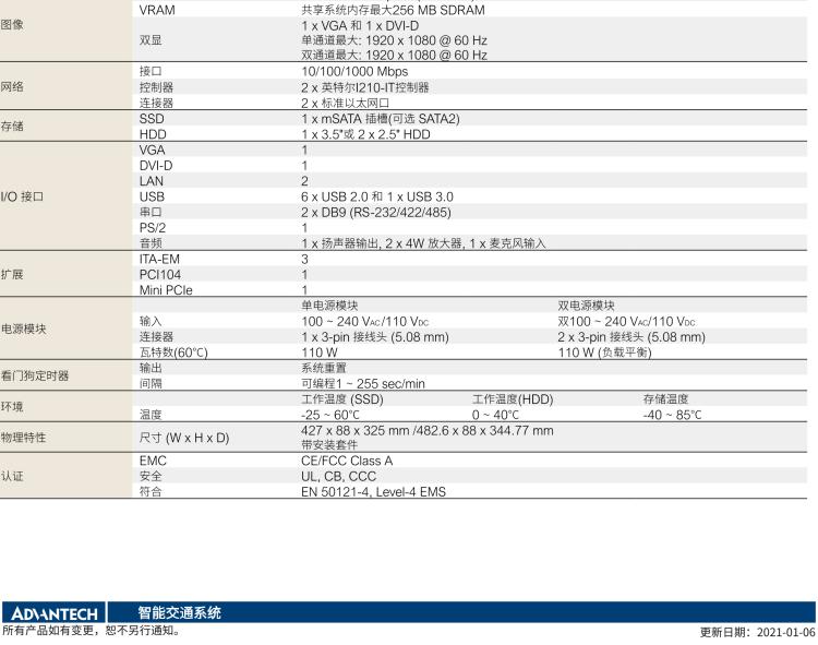 研華ITA-2211 帶有3個(gè)ITAM模塊的英特爾?凌動(dòng)?E3845 2U無風(fēng)扇機(jī)架式系統(tǒng)