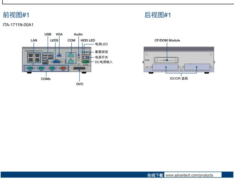 研華ITA-1711N 英特爾賽揚(yáng)J1900處理器 板載8GB內(nèi)存無風(fēng)扇緊湊型系統(tǒng)