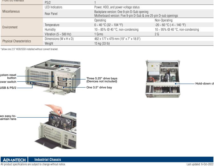 研華IPC-610-H 4U上架式機(jī)箱，支持LED指示 & 聲音警報(bào)通知