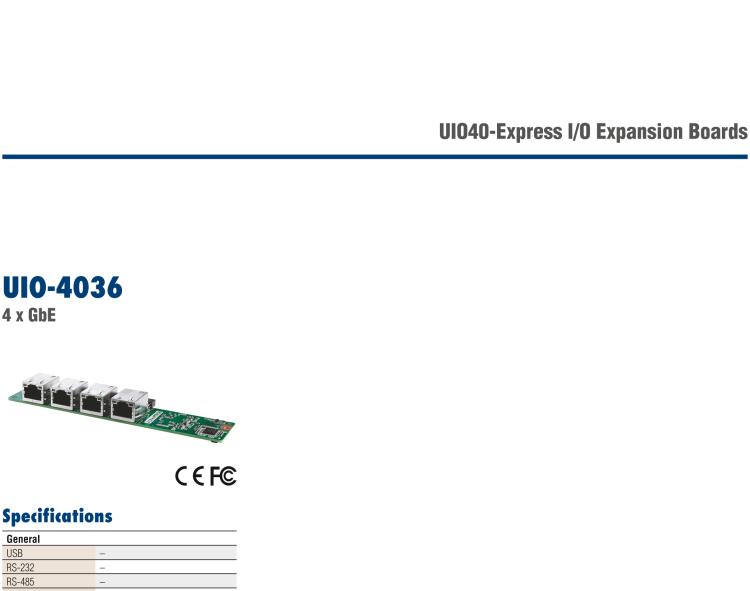 研華UIO-4030 UIO40-Express I/O 擴(kuò)展卡，支持 1 2 wires RS-232, 1 RS-485 和 8 GPIO (-24~24V input level)