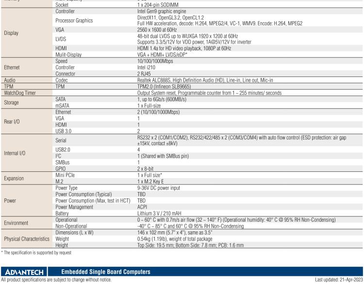 研華PCM-9366 Intel 第六代Atom?奔騰N4200賽揚N3350，3.5寸單板電腦