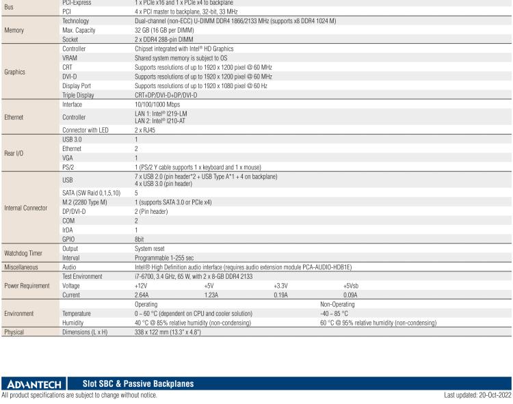 研華PCE-5129 6th Generation Intel? Core? processor-based platform