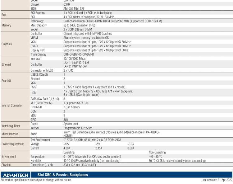 研華PCE-5131 LGA1151第八代Intel? Core? i7/i5/i3/Pentium/Celeron系統(tǒng)主板 帶DDR4, SATA 3.0, USB 3.1, M.2, 雙 GbE和三顯