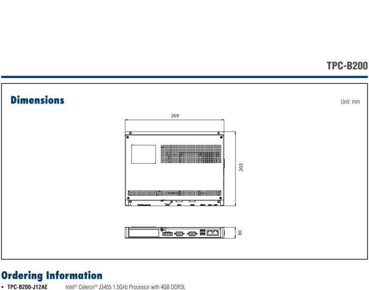 研華TPC-B200 采用Intel?Celeron?J3455處理器的主機(jī)模組