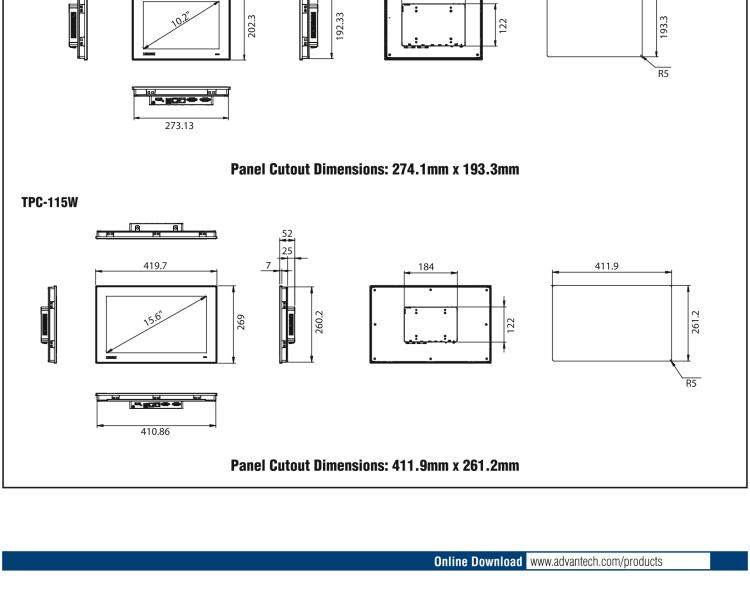 研華TPC-121W 21.5" Touch Panel Computer with ARM Cortex?-A53 Processor