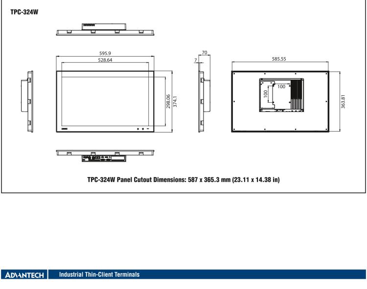 研華TPC-324W 8代Intel?Core? i3/ i5/ i7處理器24" FHD TFT LED LCD觸摸屏電腦，內(nèi)置8G DDR4 RAM