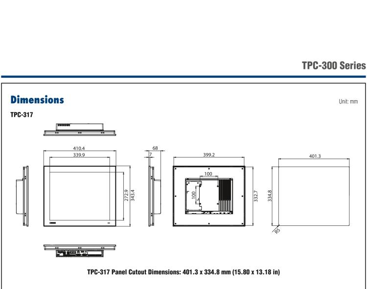 研華TPC-317 17" SXGA TFT LED LCD工業(yè)平板電腦，搭載第八代Intel?Core?i3/ i5/ i7處理器，內(nèi)置8G DDR4 RAM