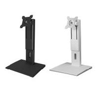 研華ARES-2423S ARES-2423S is a height-adjusting desk stand compatible with 75x75/100x100 mm VESA patterns. It can tilt -5° (down) ~ +20° (up) and screens up to 34