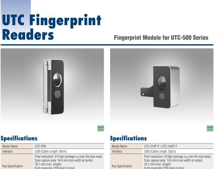 研華UTC-P09 Fingerprint Reader for UTC-515/520/532 Series