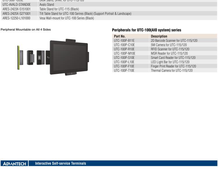 研華UTC-120H 21.5" 多功能觸控一體機，內置Intel? Core? i5-8365UE