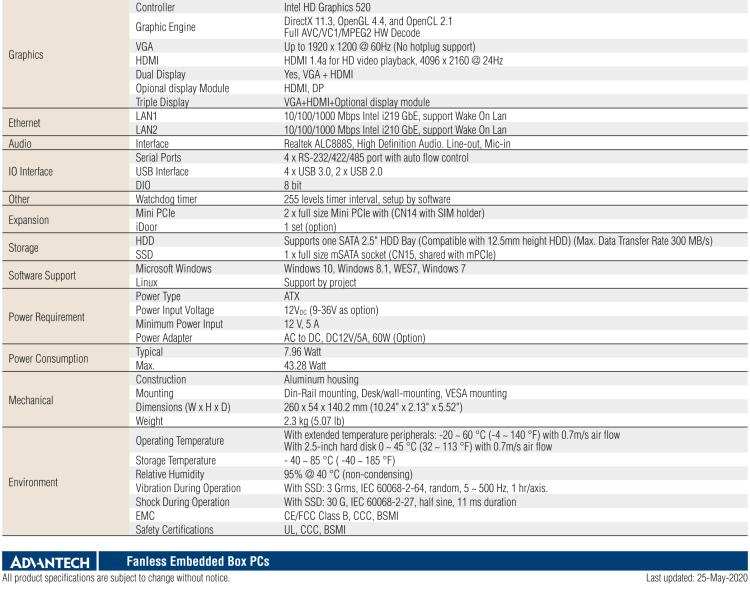 研華EPD-ARK-2250L 研華EPD專用應用服務器，高級版。Intel i7，1TB SATA，16G DDR4。