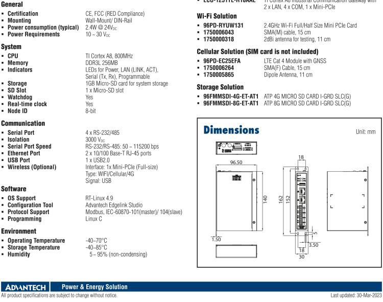 研華ECU-1251 基于RISC架構(gòu)的站立式工業(yè)通訊網(wǎng)關(guān) ECU-1251