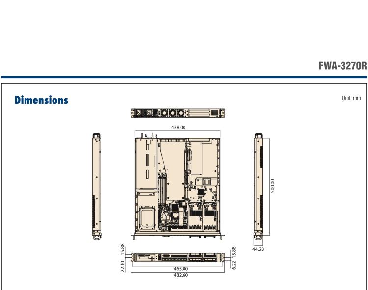 研華FWA-3270R 1U Rackmount Platform for Network Appliance with Intel? Xeon E3 series and 6th/7th Gen Intel Core i7/i5/i3 Processor, 2NMC slots